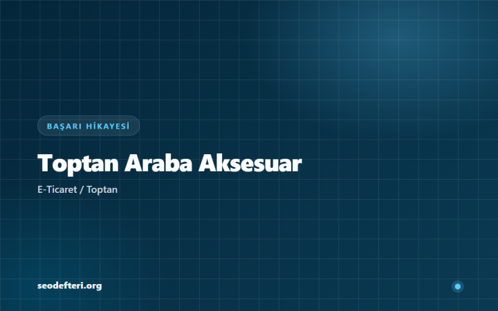 Toptan Araba Aksesuar: E-Ticaret SEO ve Shopping ile Ölçekli Büyüme